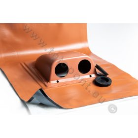 Szolár kábel átvezető szett lemez fedéshez, 2 csőhőz