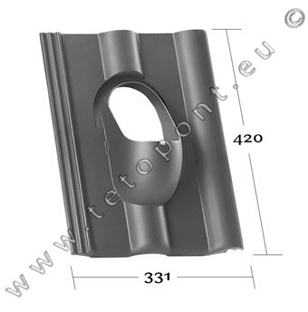 Alpesi, Veneto, Montero, Klasszika átvezető cserép Klöber Venduct® DN 110