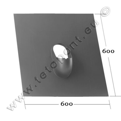 Síkpala, bitumenes zsindely, 600 x 600 mm műanyag átvezető 110 mm