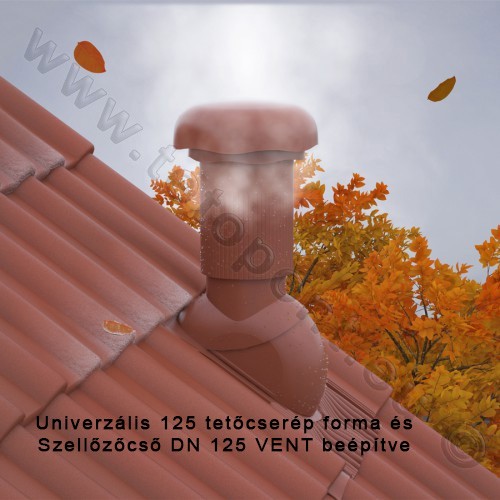Univerzális átvezető cserép 125 mm