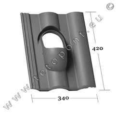 Synus átvezető cserép 110 mm