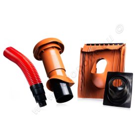   Univerzális 125 mm átvezető cserép + VENT szellőző cső + gégecső + fóliagallér szett