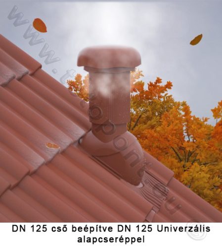 Univerzális 125 mm átvezető cserép + VENT szellőző cső + gégecső + fóliagallér szett