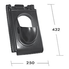 Figaro Delux átvezető cserép 110 mm