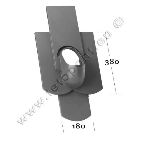 Hódfarkú kettősfedés átvezető cserép 110 mm
