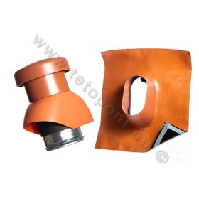 Szellőzőcső kivezetés trapézlemez fedéshez 125 mm
