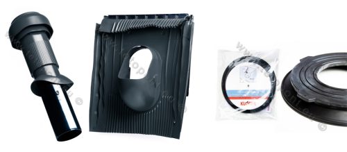 Univerzális 110 mm átvezető cserép + VENT szellőző cső + UNI fólia gallér szett