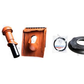   Univerzális 110 mm átvezető cserép + VENT szellőző cső + UNI fólia gallér szett